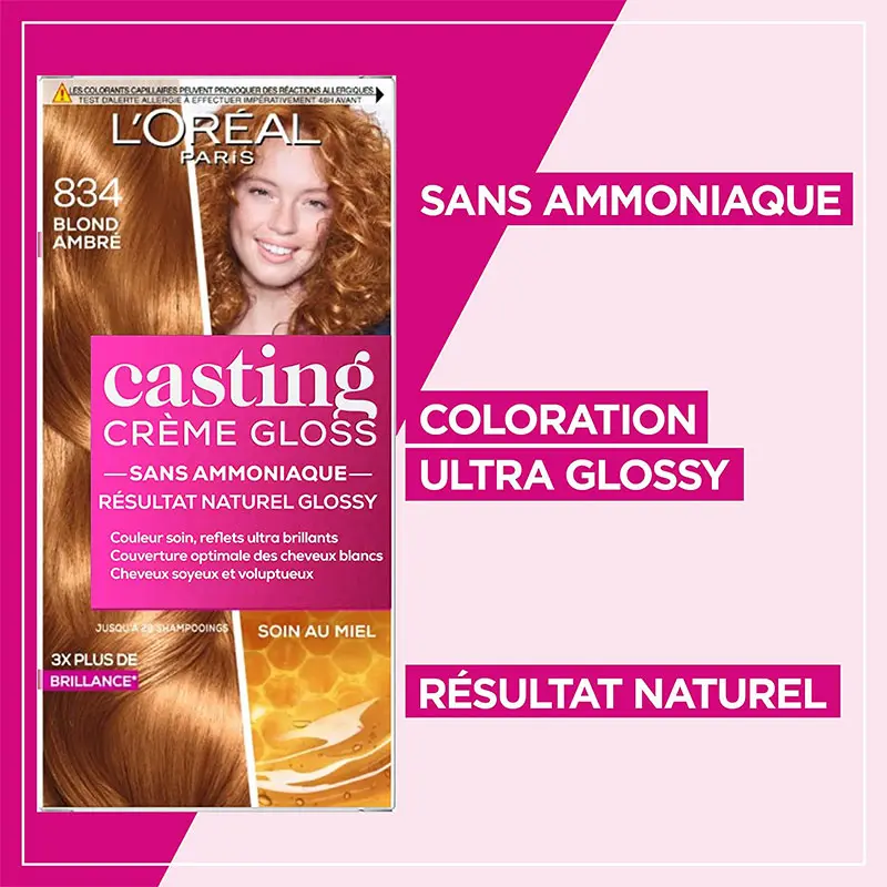 Coloration L'OREAL Casting Crème Gloss - Blond Ambré 834