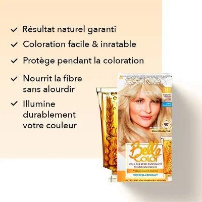 Coloration Belle Color Garnier 111 Blond Très Très Cendré Naturel