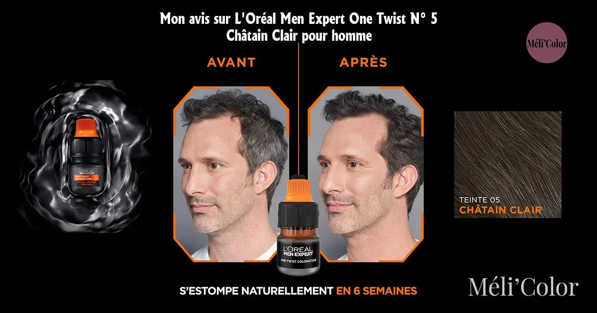 Mon avis sur L'Oréal Men Expert One Twist N° 5 Châtain Clair pour homme