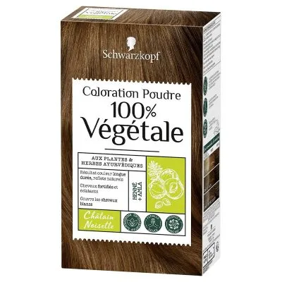 Coloration cheveux Schwarzkopf 100% végétale – Châtain Noisette – Formule vegan