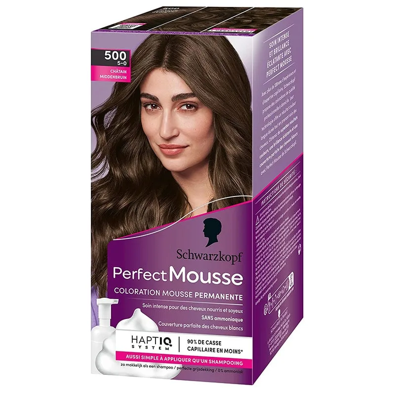 Coloration Cheveux Schwarzkopf Perfect Mousse Châtain 500