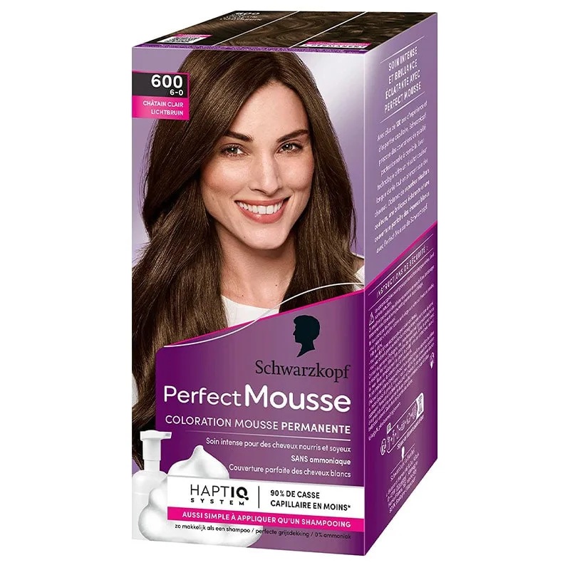 Coloration Cheveux Schwarzkopf Perfect Mousse Châtain Clair 600