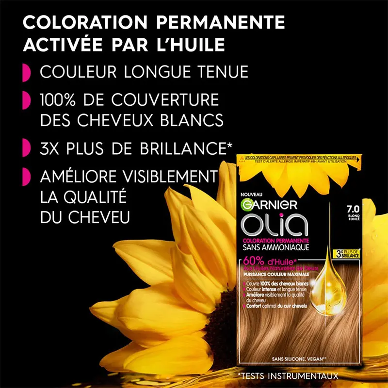 Coloration Permanente Garnier Olia Blond Foncé (7.0)