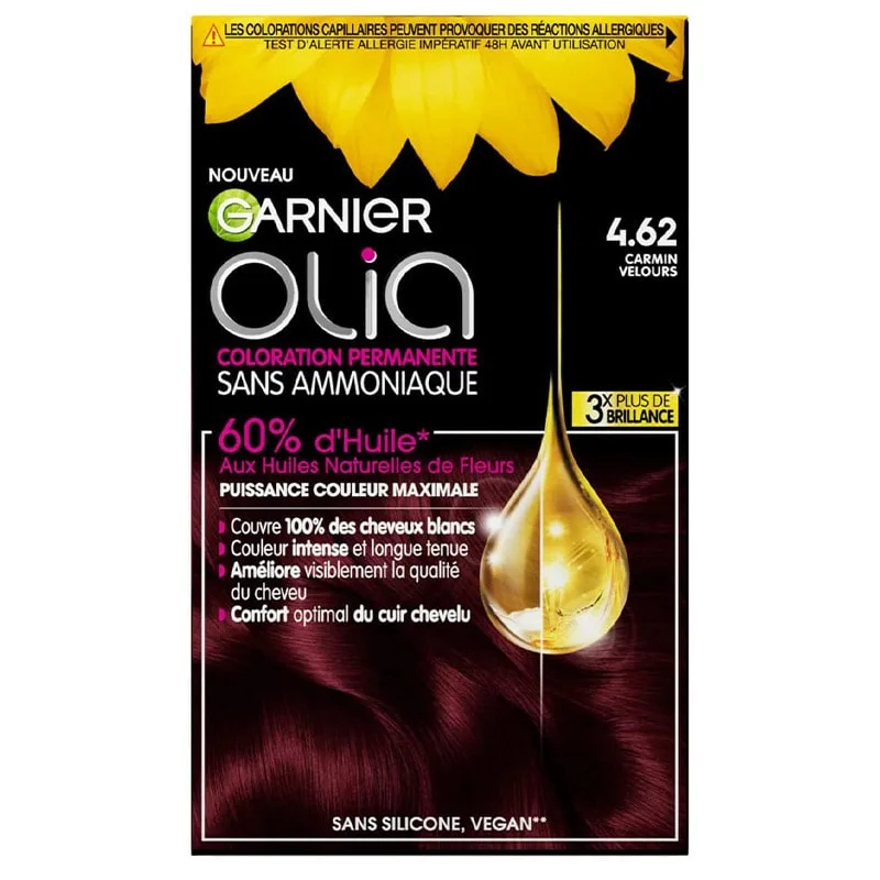 Coloration Permanente Garnier Olia Carmin Velours (4.62)