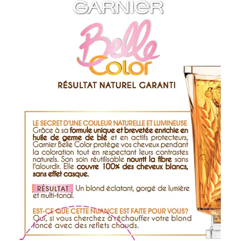 Garnier Belle Color 63 Blond Foncé Doré Naturel : Parfait pour des cheveux sublimes !