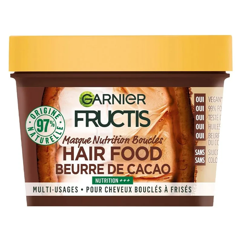 Masque capillaire nourrissant au beurre de cacao Garnier - Fructis Hair Food 390 ml