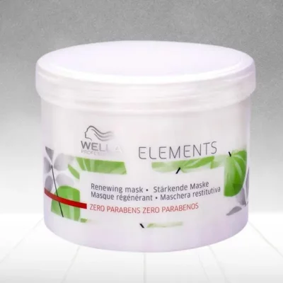 Masque cheveux hydratant Wella Professionals Elements - Hydratation, réparation et protection sans silicone (500ml)