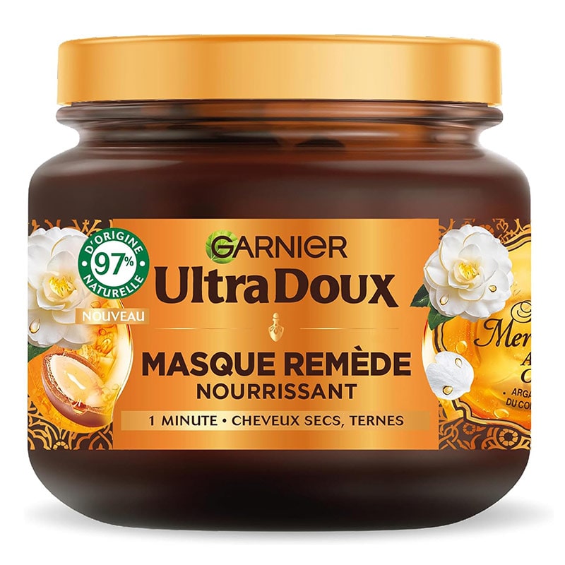 Masque Nourrissant Garnier Ultra Doux à l'Huile d'Argan et de Camélia - 340 ml