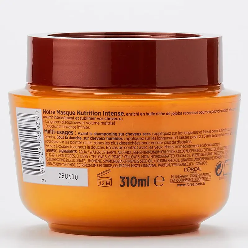 Masque Nutrition Intense Elseve à l'huile de jojoba L'Oréal Paris