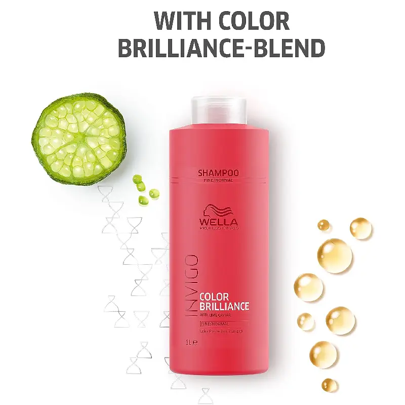 Shampoing Wella Professionals Color Brilliance pour cheveux colorés fins à normaux - 1L