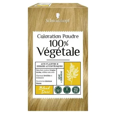 Coloration Poudre Blond Doré 100% Végétale - Schwarzkopf Vegan