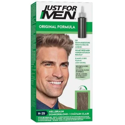 Just For Men Gel Châtain Clair - Couverture rapide des cheveux blancs- H25