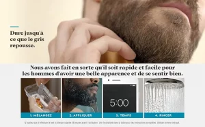 Just For Men Teinture Barbe Noir - Couvre Poils Blancs - M55