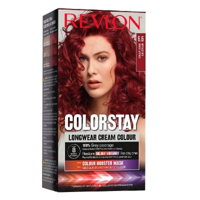 Revlon ColorStay Coloration Permanente N°6.6 Rouge Intense - Couverture Cheveux Blancs