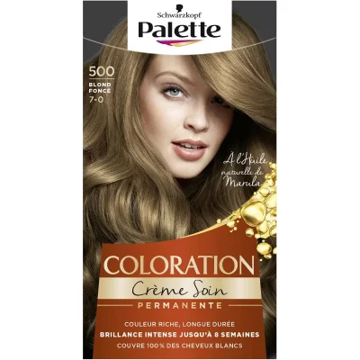 Palette Schwarzkopf Coloration Permanente Blond Foncé 500 - Couvre 100% Cheveux Blancs
