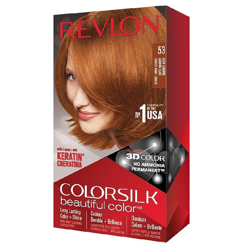 Revlon Colorsilk Coloration Permanente 53 Auburn Clair - Kératine & Soie