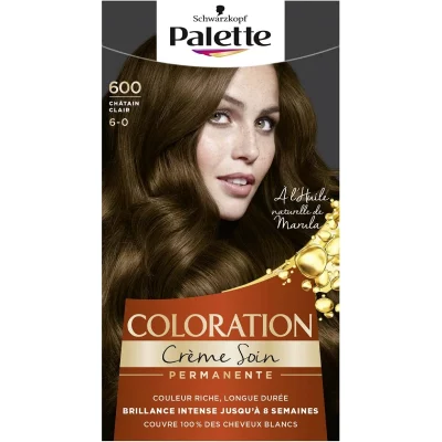 Schwarzkopf Palette Coloration Permanente Châtain Clair 600- Couvre 100% Cheveux Blancs