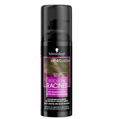 Schwarzkopf Retouche Racines Cheveux Blancs- Spray Temporaire Châtain