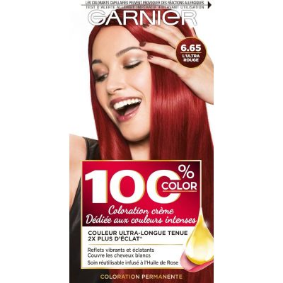 Garnier 100% Color - Ultra Rouge N°665 - Coloration Permanente