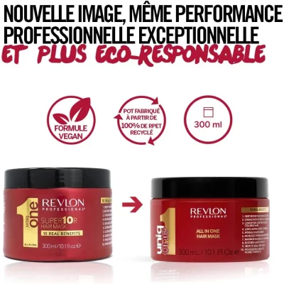 Revlon Professional UniqOne Masque Cheveux Secs & Abîmés 10 Bienfaits 300ml