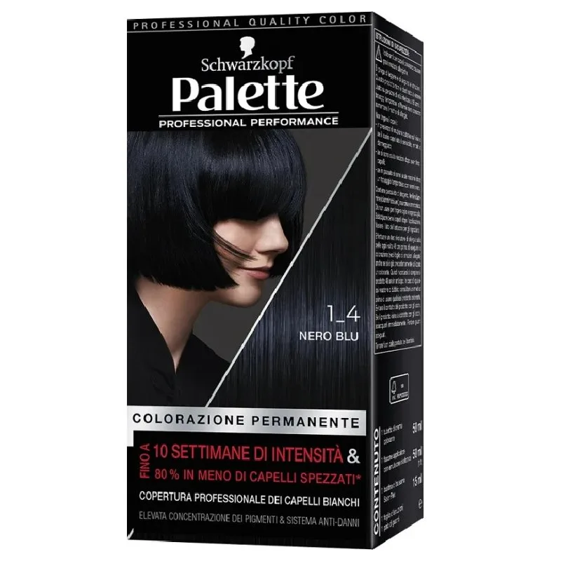 Schwarzkopf Palette Noir Ébène 1.4 – Coloration Permanente Intense et Brillance Exceptionnelle