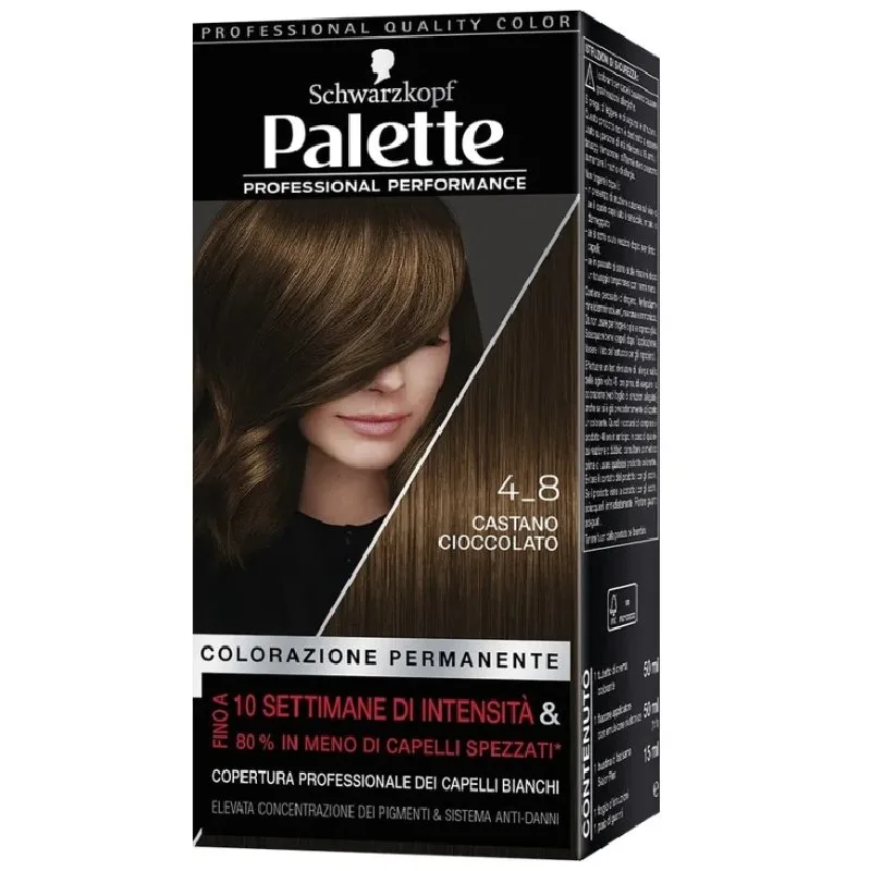 Schwarzkopf Palette Chocolat Foncé 4-8- Coloration Permanente Natural, Riche et Longue Durée