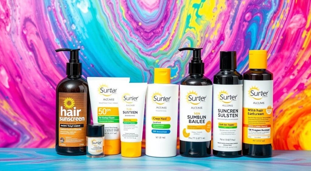 Créez une image de produits de protection solaire pour cheveux Créez une image de produits de protection solaire pour cheveux