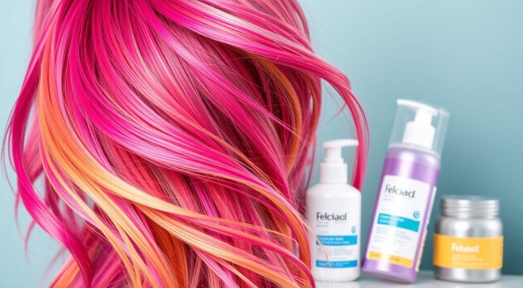 Générez une image de cheveux colorés avec des produits de soins capillaires professionnels Générez une image de cheveux colorés avec des produits de soins capillaires professionnels
