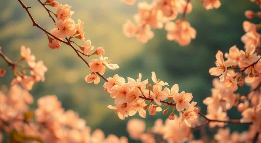 Pastel peach hues swirl across the canvas, infusing the scene with a soft, dreamy luminosity. In the foreground, delicate peach blossoms cascade, their petals tinged with a warm, golden glow. The middle ground features a lush, verdant background, creating a tranquil and serene atmosphere. Warm, diffused lighting bathes the entire composition, accentuating the gentle, soothing tones. The overall mood is one of tranquility, inviting the viewer to bask in the calming, ethereal beauty of this pastel peach palette. A timeless, elegant aesthetic that flatters all skin tones. Pastel peach hues swirl across the canvas, infusing the scene with a soft, dreamy luminosity. In the foreground, delicate peach blossoms cascade, their petals tinged with a warm, golden glow. The middle ground features a lush, verdant background, creating a tranquil and serene atmosphere. Warm, diffused lighting bathes the entire composition, accentuating the gentle, soothing tones. The overall mood is one of tranquility, inviting the viewer to bask in the calming, ethereal beauty of this pastel peach palette. A timeless, elegant aesthetic that flatters all skin tones.