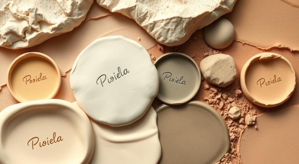 a detailed chromatic palette with soft, natural gradients and muted tones, arranged in a visually pleasing composition. The palette should have a harmonious, neutral color scheme with subtle variations, conveying a sense of balance and tranquility. Use a lighting setup that casts gentle, diffused shadows to create depth and dimension. Photograph the palette from a slightly elevated angle, with a shallow depth of field to focus attention on the central colors. Render the image with a high level of realism and attention to detail, capturing the nuanced texture and materiality of the pigments. a detailed chromatic palette with soft, natural gradients and muted tones, arranged in a visually pleasing composition. The palette should have a harmonious, neutral color scheme with subtle variations, conveying a sense of balance and tranquility. Use a lighting setup that casts gentle, diffused shadows to create depth and dimension. Photograph the palette from a slightly elevated angle, with a shallow depth of field to focus attention on the central colors. Render the image with a high level of realism and attention to detail, capturing the nuanced texture and materiality of the pigments.