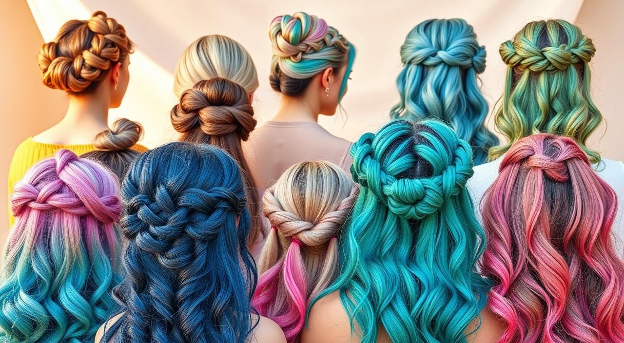 cheveux colorés