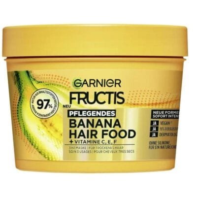 Garnier Fructis Masque Nourrissant à la Banane - Soin capillaire nourrissant à l'odeur gourmande