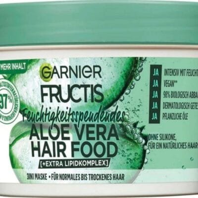 Garnier Masque 3 en 1 à l'Aloe Vera - Soin hydratant et réparateur pour cheveux et peau