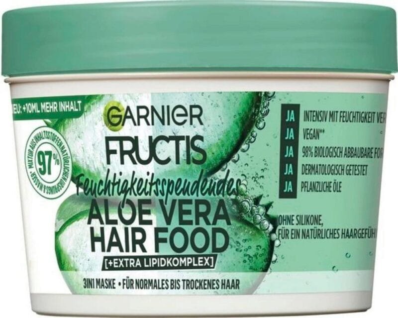 Garnier Masque 3 en 1 à l'Aloe Vera - Soin hydratant et réparateur pour cheveux et peau