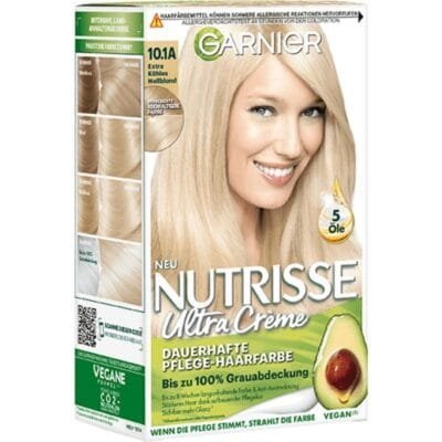Garnier Nutrisse Crème Colorante Nutritive 101A Blond Très Clair - Coloration Permanente avec Nutrition Intense