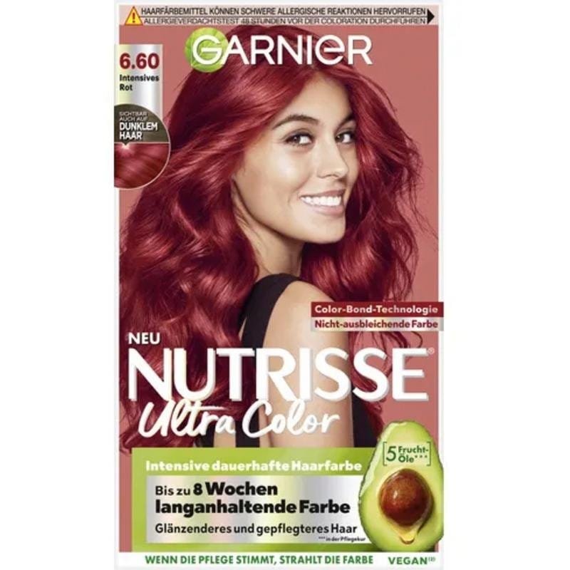 Garnier Nutrisse Ultra Color Rouge 660 - Coloration Permanente Couleur intense et nutrition nutritive