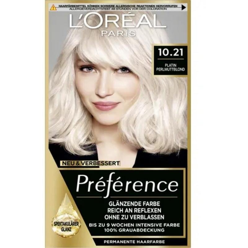 L'Oréal Paris Préférence 10-21 Blond Très Clair Perle Stockholm - Coloration Permanente Éclat Lumineux et Longue Tenue