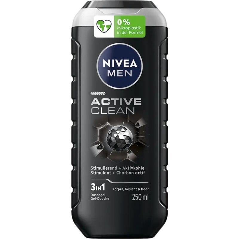 Nivea Men Active Clean Douche de Soin - Fraîcheur intense et nettoyage en profondeur