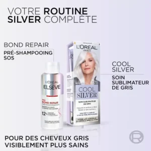 L'Oréal Paris Cool Silver Blanc Perlé - Soin Sublimateur de Gris 114 ml