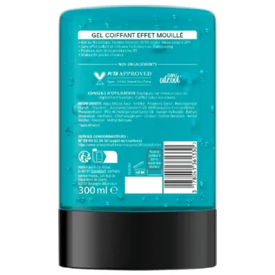 Schwarzkopf Taft Gel coiffant Effet Mouillé Fixation Forte 3 - 300 ml